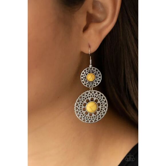 Sunny Sahara Yellow Earrings (209) - Picture 1 of 3